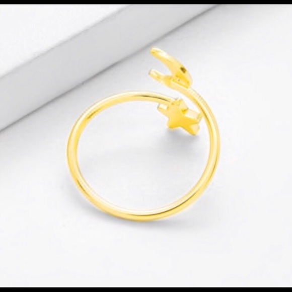 gold star and moon wrap ring - Picture 3 of 3
